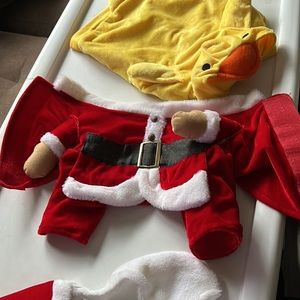 Two adorable holiday small dog outfits